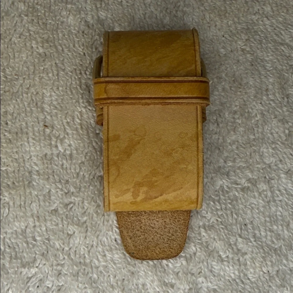 Vintage Louis Vuitton Luggage Tag and Poignier in Vachetta Leather (13T)